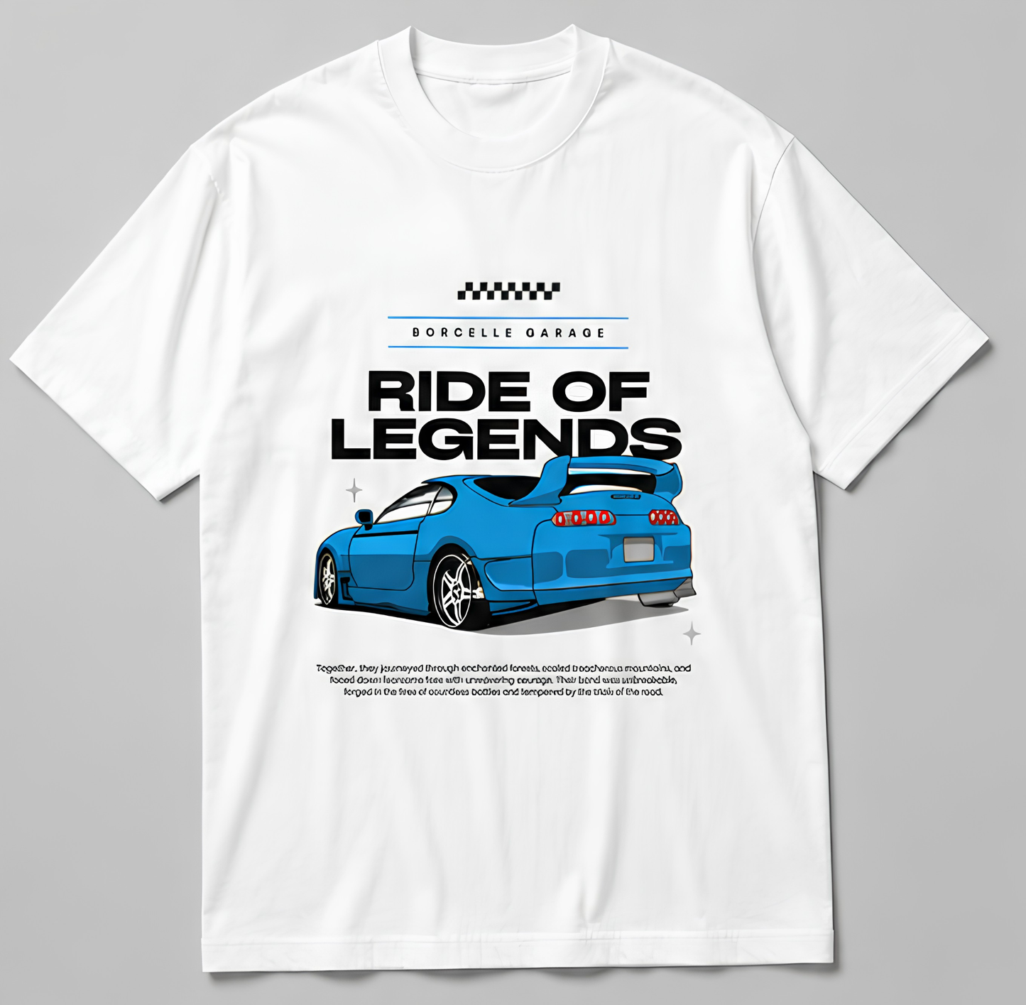 Ride of Legends JDM Car Graphic T-Shirt – Japanese Sports Car Oversized Streetwear Tee | Unisex Racing ShirtUnisex Basic T-Shirt