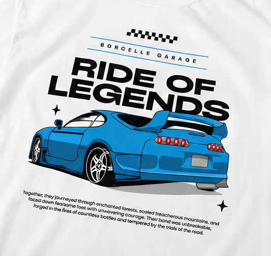 Ride of Legends JDM Car Graphic T-Shirt – Japanese Sports Car Oversized Streetwear Tee | Unisex Racing ShirtUnisex Basic T-Shirt